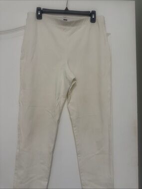 Karen Kane Cream Slim Ankle Pants